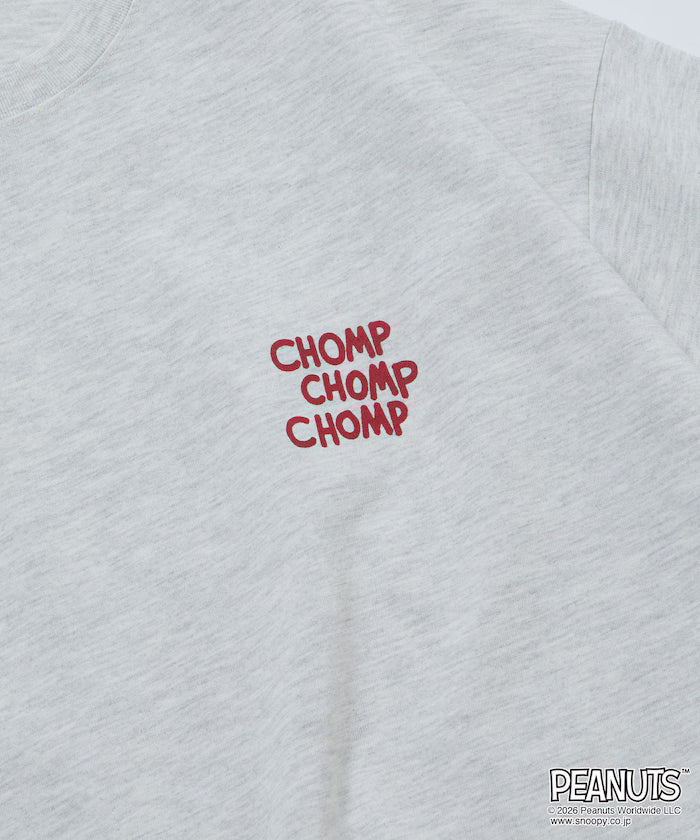 PEANUTS/Peanuts Limited Edition Big Silhouette Back Print Crew Neck T-Shirt/CHOMP 【Limited Edition】