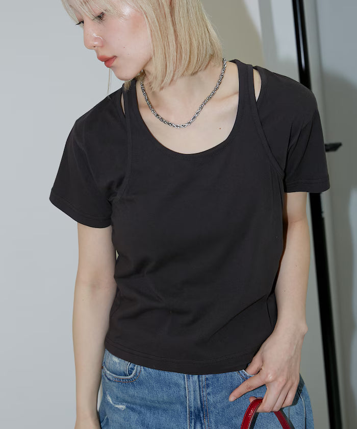 <Set Item> Tank Top Layered T-Shirt Limited Edition