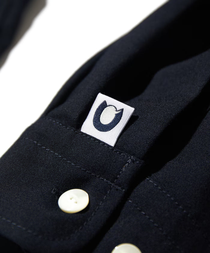 Saxony Chain Stitch Open Collar Shirt