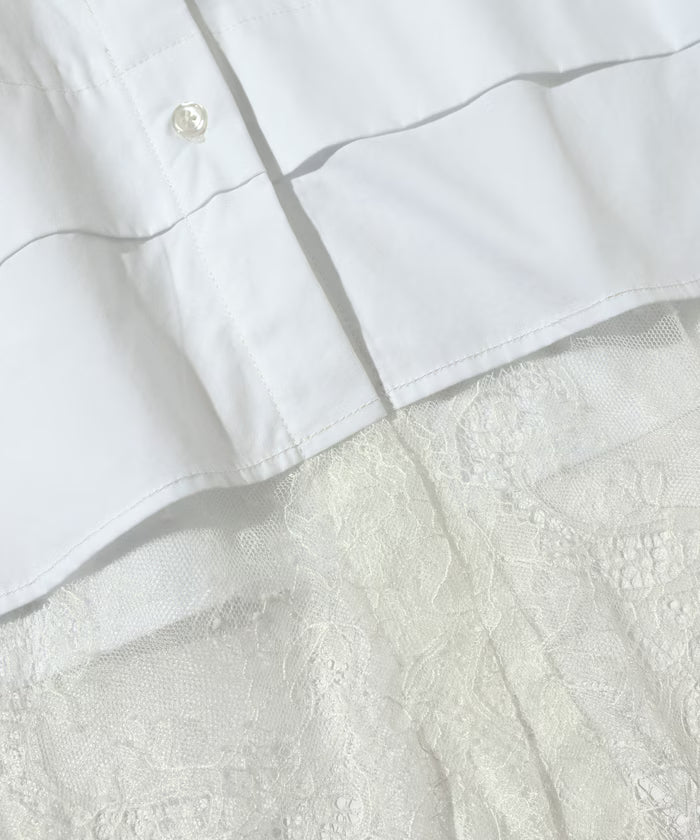 Oversized Lace Layered Shirt