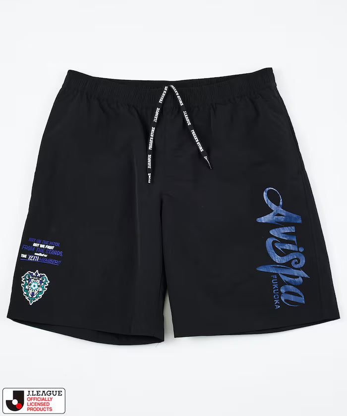[Sales start on May 15th at 12:00] J.LEAGUE × FREAK'S STORE Special Order SUPPORTERS NYLON SHORTS [Avispa Fukuoka] - Black