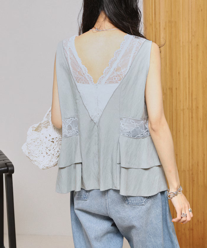 Switch Race Vintage Satin Ribbon Vest [Limited Release]