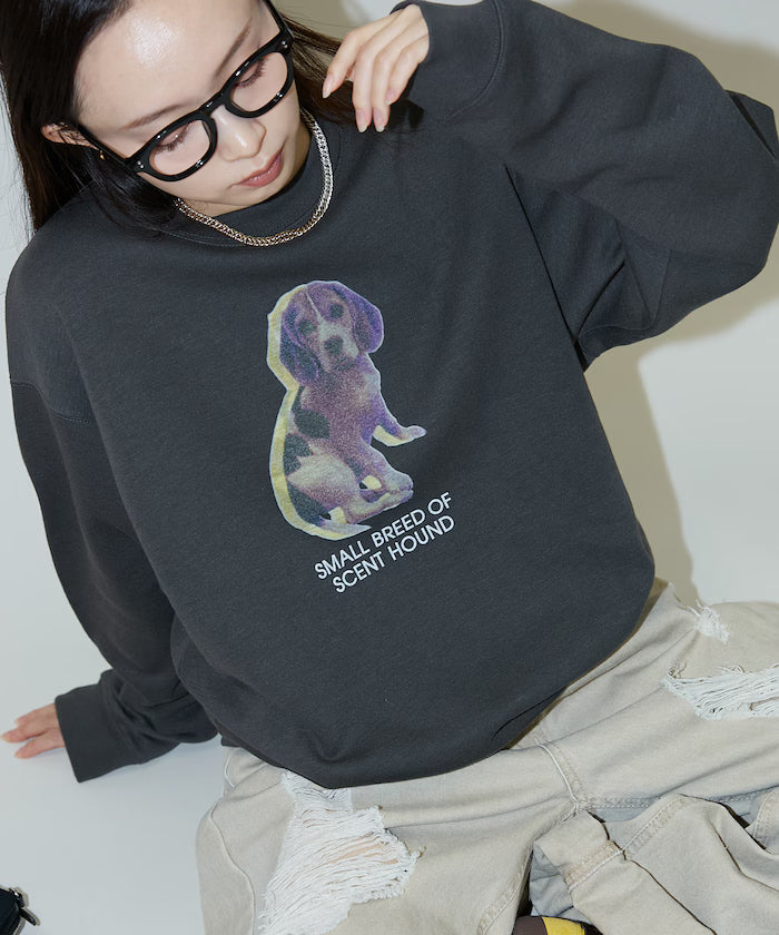 Dog Photo Print Fleece Lined Sweat Pullover Limited Edition