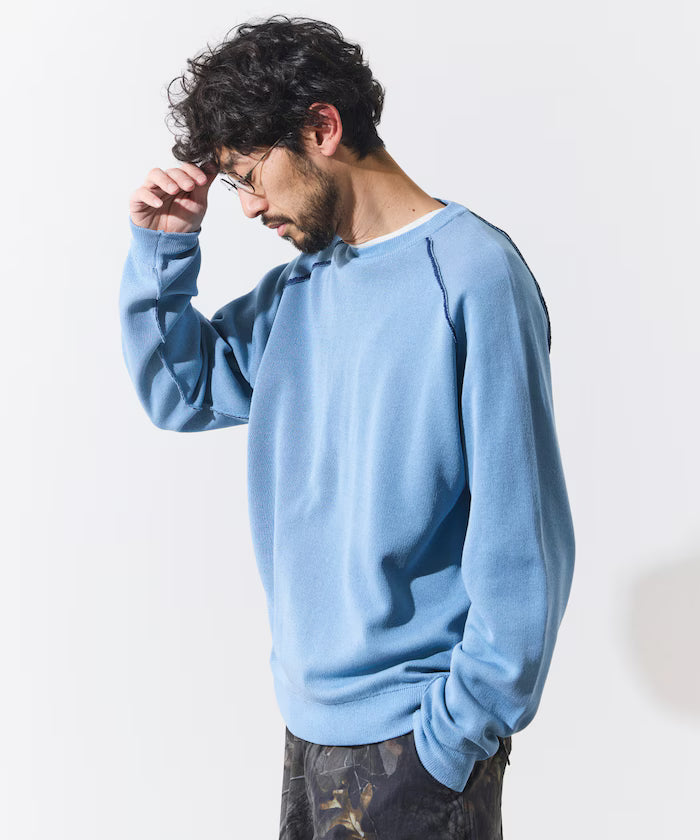 Cool Touch W Face Color Block Crew Neck Knit