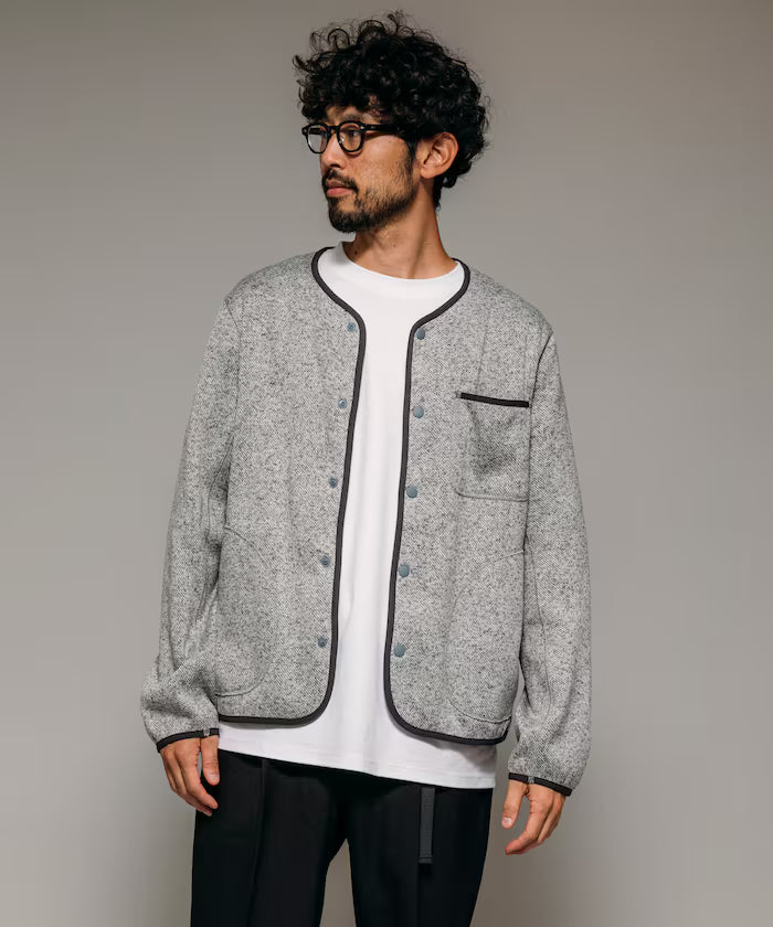 Relaxed Fit Knit Fleece Cardigan