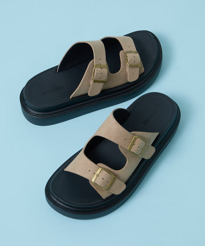 Lazerette SW Double Strap Slide Sandal / Platform Sole [23~28cm] 【Limited Edition】
