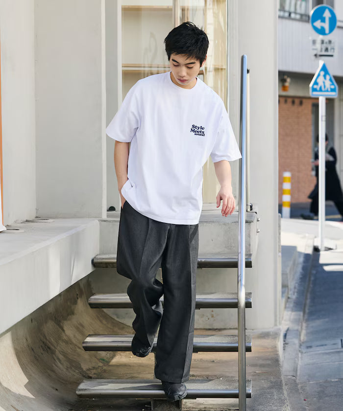 Big Silhouette Back Print Crew Neck T-Shirt / Style Meets 【Limited Edition】