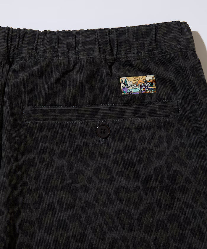 Wide Straight Silhouette All-Over Print Light Corduroy Easy Pants [Compatible with Set Up]