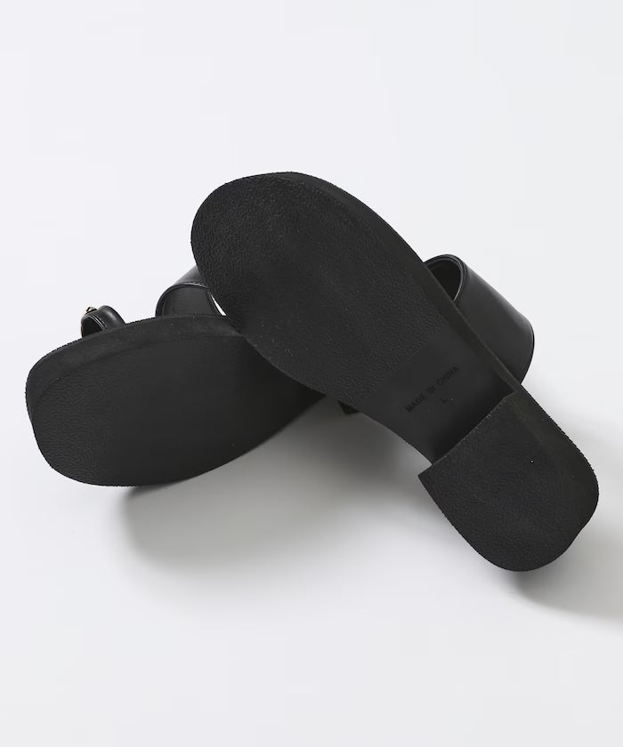 Metal Accent Thumb Loop Sandal