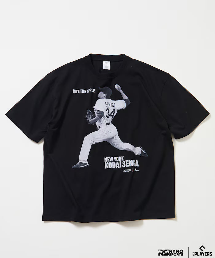 【March 5 12:00 release】MLB PLAYERS× RYNO SPORTS ×FREAK’S STORE limited edition 【SENGA】WIDE SHOT PHOTO TEE - Black