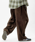 Wide Silhouette Corduroy Military Circus Pants / Snow Pants 【Limited Edition】 - Brown