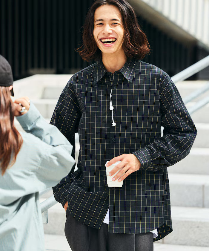 Relax Fit Classic Pattern Regular Collar Shirt / Check Pattern / Stripe Pattern 【Limited Edition】