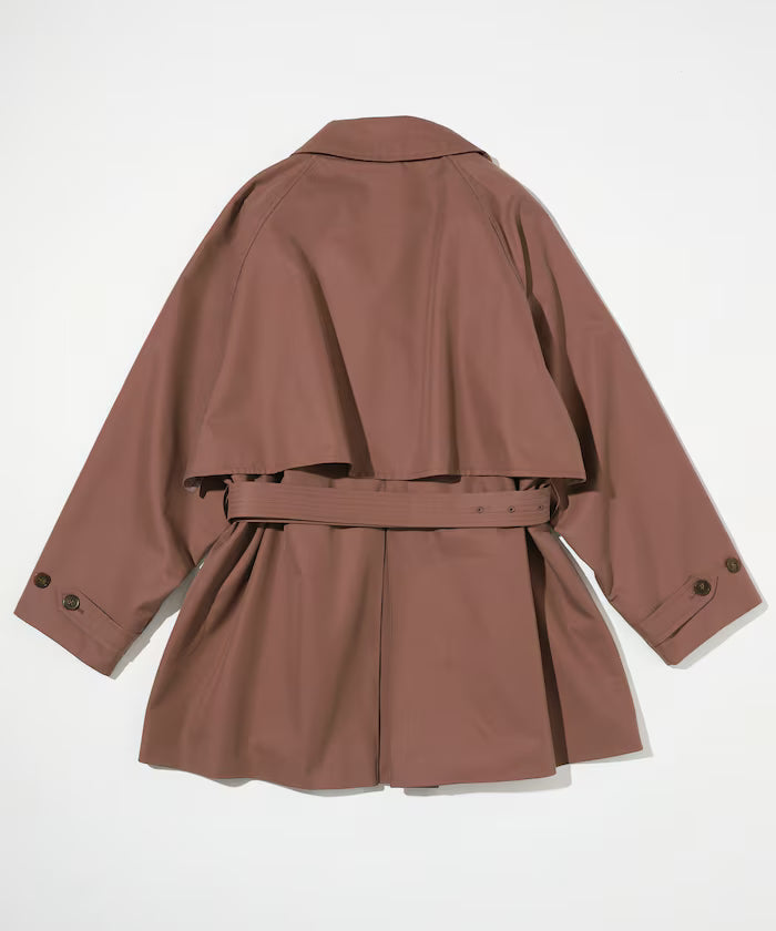 Mid-length T/C Chambray Trench Coat