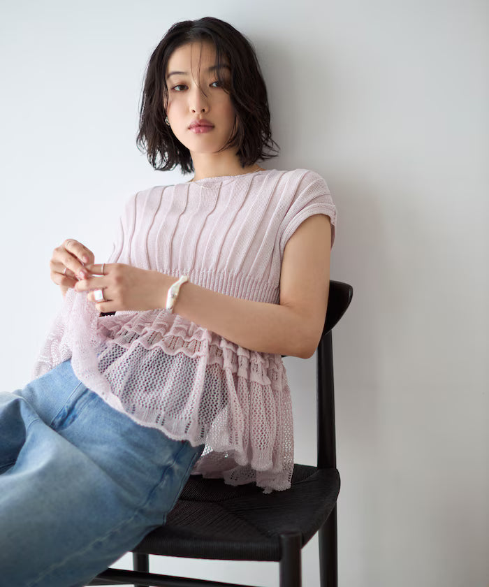 Japan Made Whole Garment Peplum Top (Release on March 11 at 12:00)
