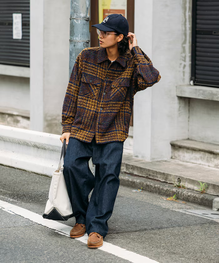 Poly Tweed CPO Check Shirt Jacket