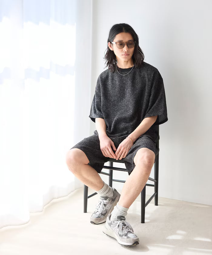 Summer Tweed Short Sleeve Crew Neck / Compatible with Setup