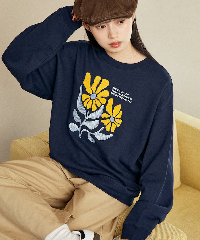 Daisy Embroidered Crew Sweat Limited Edition