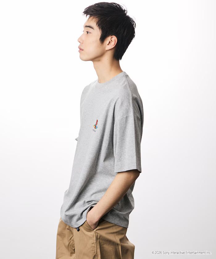 Big Silhouette Logo Back Print Crew Neck T-Shirt/PlayStation NEVER STOP 【Limited Edition】
