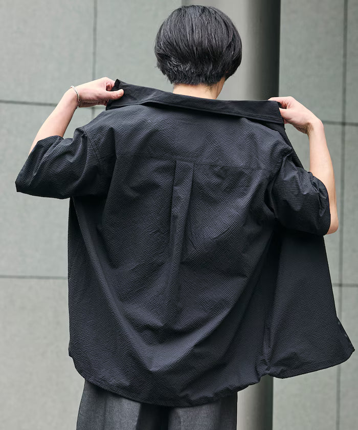 Limited Release AiRide Air Ride Relax Fit Mixed Material Pocket Seersucker Shirt Quick Dry Moisture Wicking UV Cut
