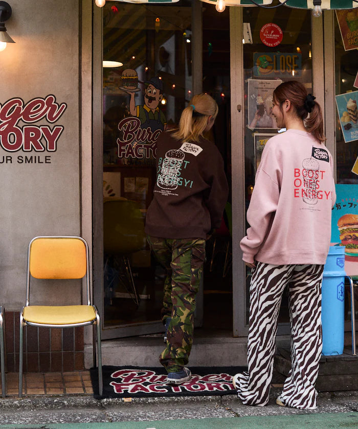 Burger Factory x FREAK'S STORE / Burger Factory Limited Edition Big Silhouette Back Print Crew Neck Sweatshirt [Limited Release]