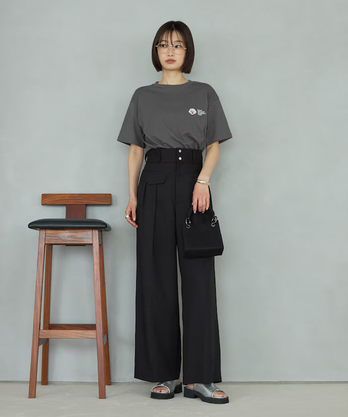 Organic Cotton One Point Animal Embroidery T-Shirt