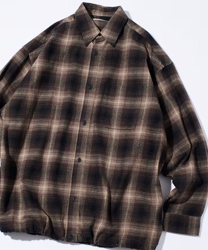 Wide Silhouette Ombre Check Spindle Shirt [Limited Edition]