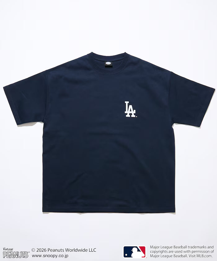 PEANUTS×MLB Exclusive Big Silhouette Back Print T-Shirt / DODGERS 【Limited Edition】