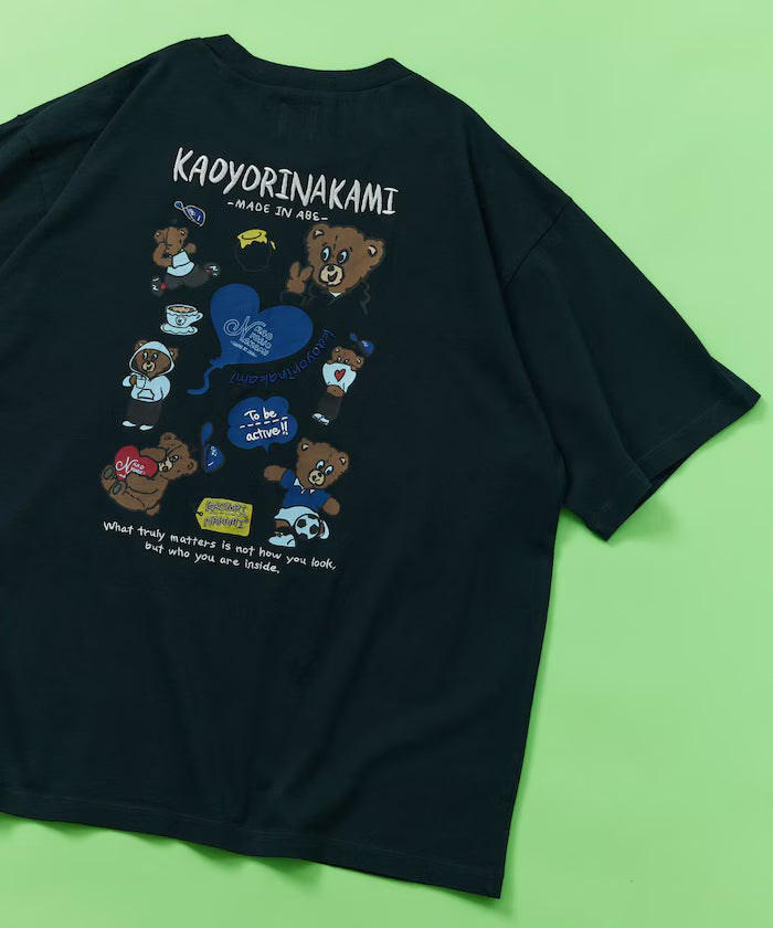 [May 22 12:00 Sales Start] kaoyorinakami × FREAK'S STORE / Kaoyorinakami Special Edition Random Bear Tee - Charcoal Gray