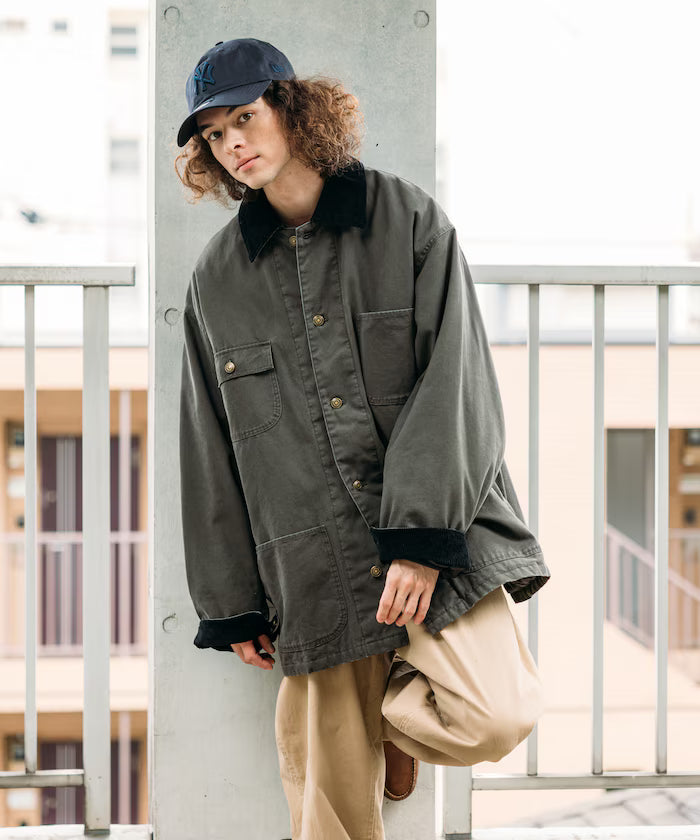 Big Silhouette Corduroy Switch Duck Coverall Jacket [Limited Edition]