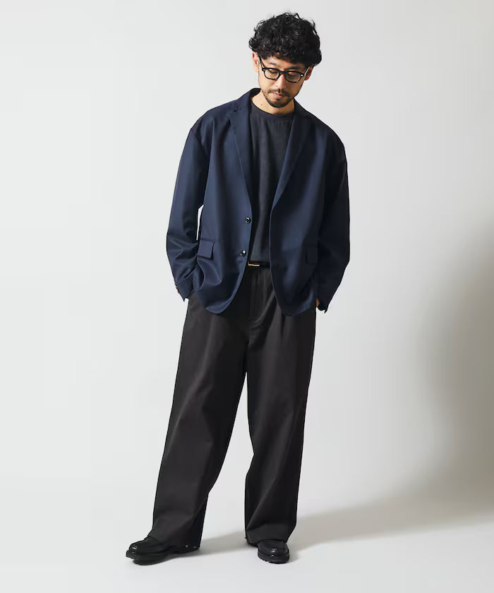 Sleeve-Contrast Tailored Jacket / Relaxed Fit