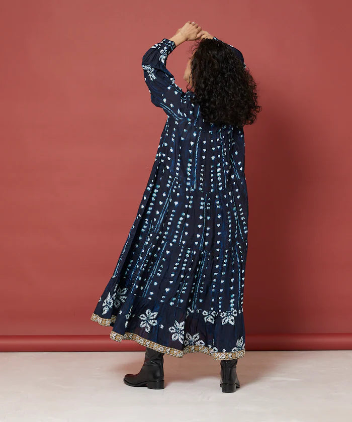 Shibori Print Tiered One Piece