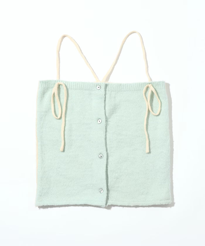 Alpaca Blend Bicolor Knit Vest