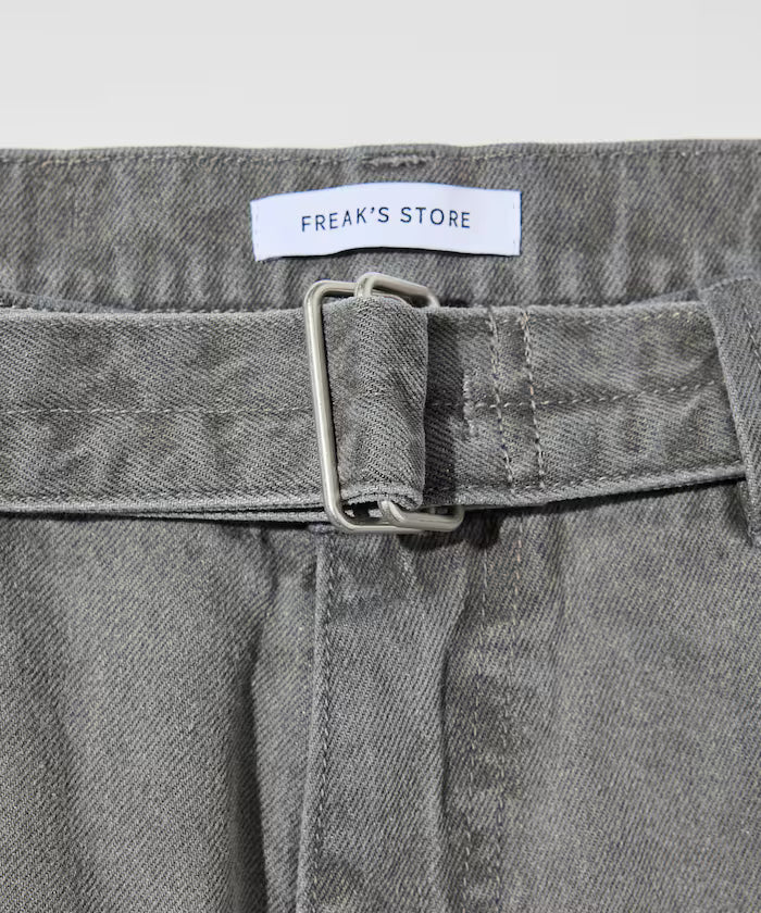 BELTED WIDE DENIM