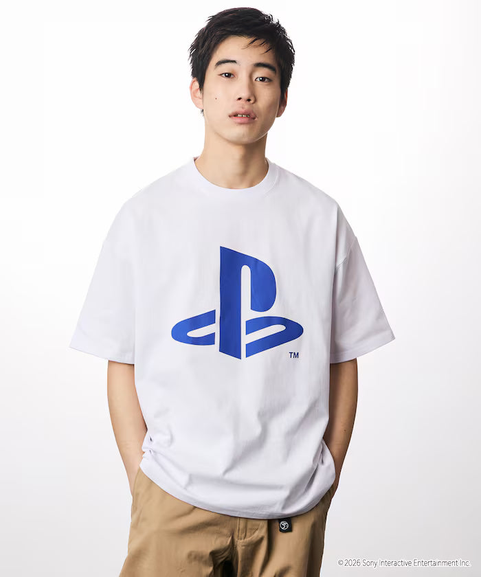 Big Silhouette Logo Back Print Crew Neck T-Shirt / PlayStation LOGO 【Limited Edition】