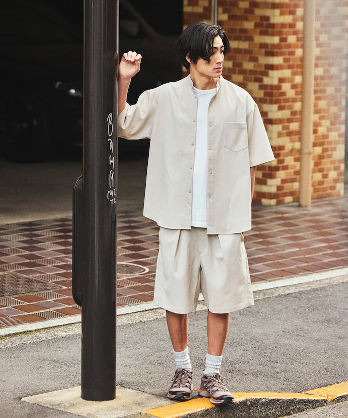 [New Color Added] Quick-Drying Material Relaxed Fit Easy Short Pants Linen-like Home Care