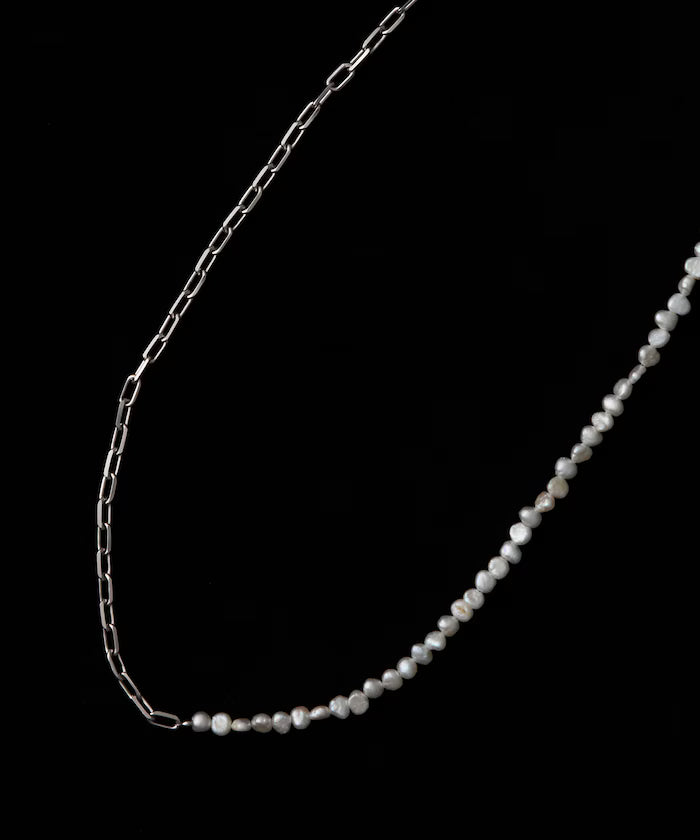 [Release on April 1 at 12:00] SILVER925 Freshwater Pearl Combo Chain Necklace