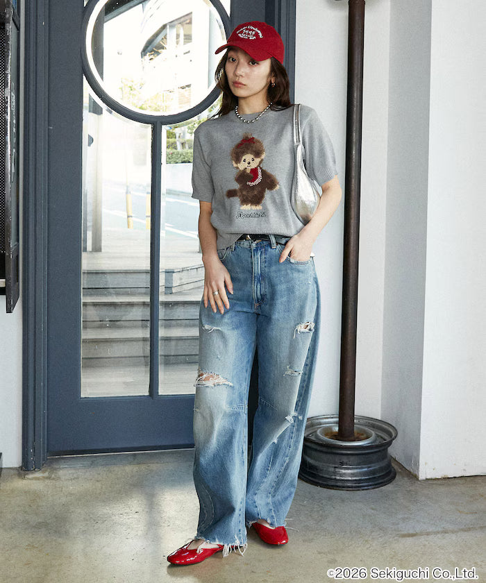 Monchhichi Feather Jacquard Summer Knit Limited Edition