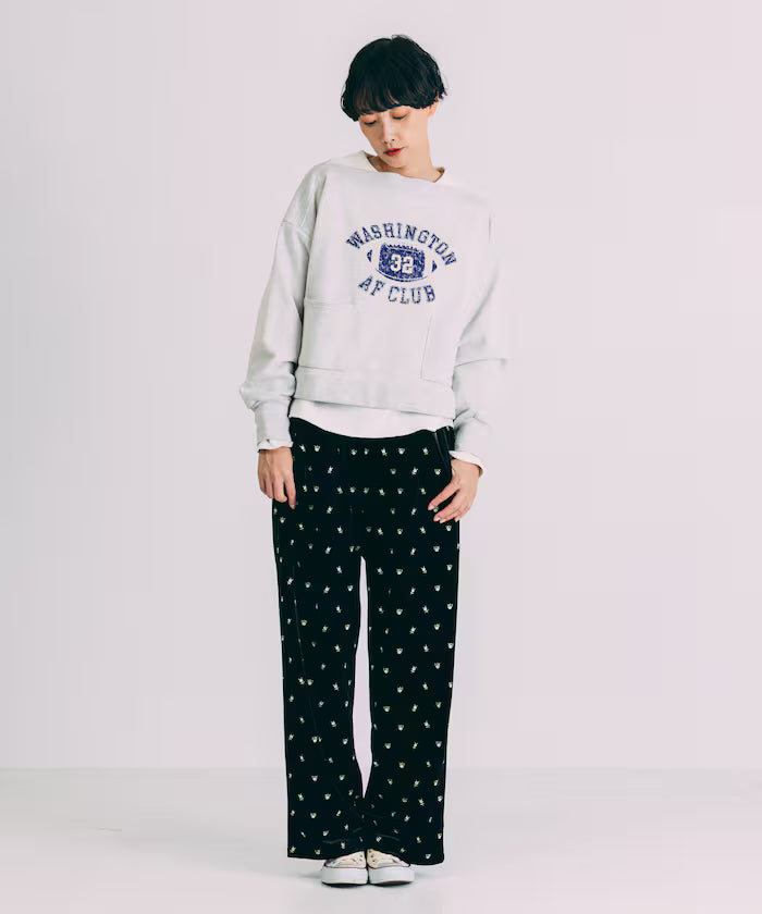 Boat Neck Short Sweatshirt