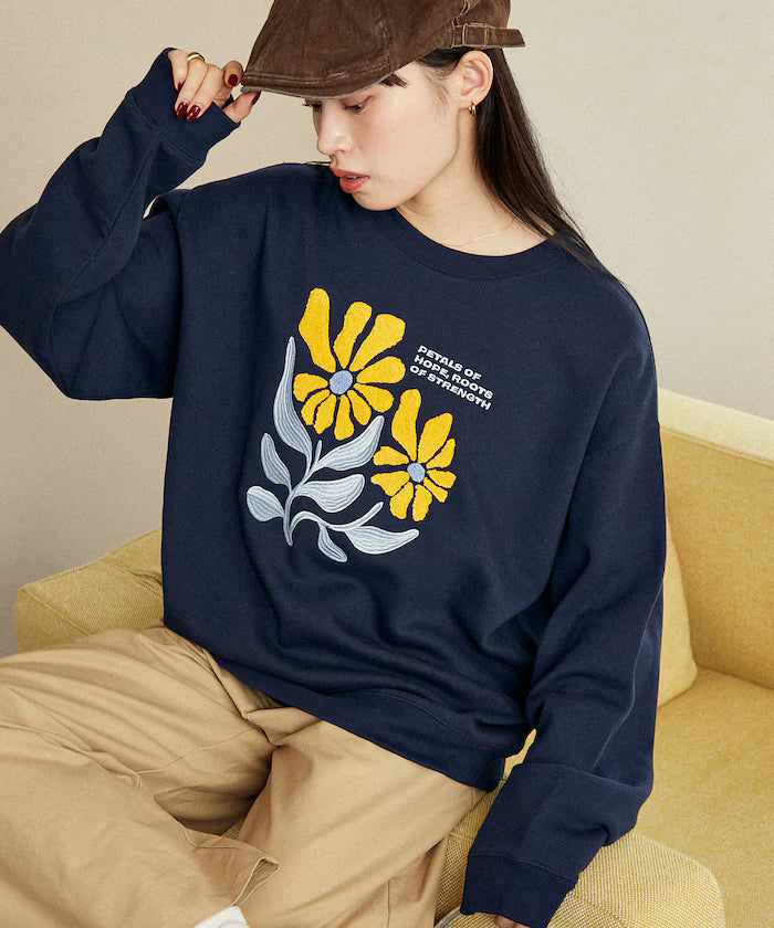 Daisy Embroidered Crew Sweat Limited Edition