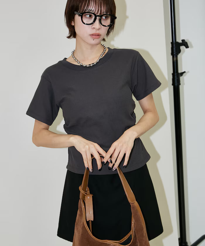 Light Waffle Waist Shirring T-Shirt Limited Edition