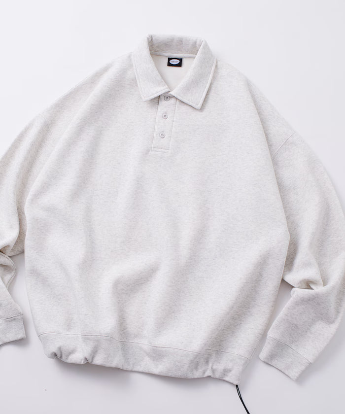 Relaxed Fit Spindle Polo Collar Sweat / Hem Code [Limited Edition]