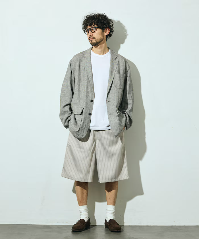 Stripe Easy Wide Shorts / Compatible with Setup