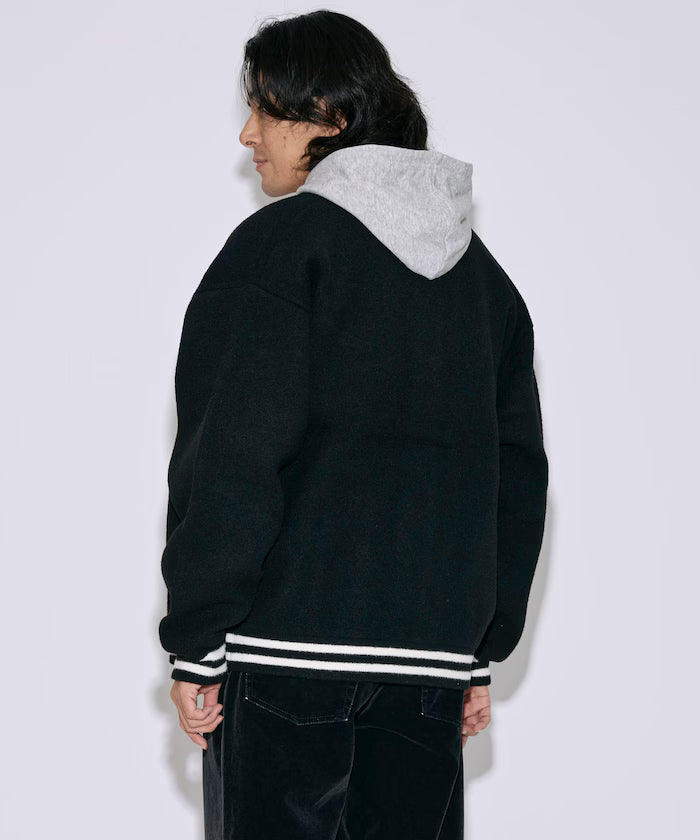 Relaxed Fit Logo Knit Varsity Jacket