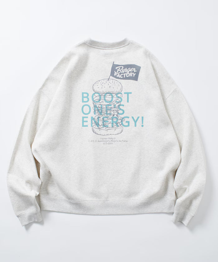Burger Factory x FREAK'S STORE / Burger Factory Limited Edition Big Silhouette Back Print Crew Neck Sweatshirt [Limited Release]