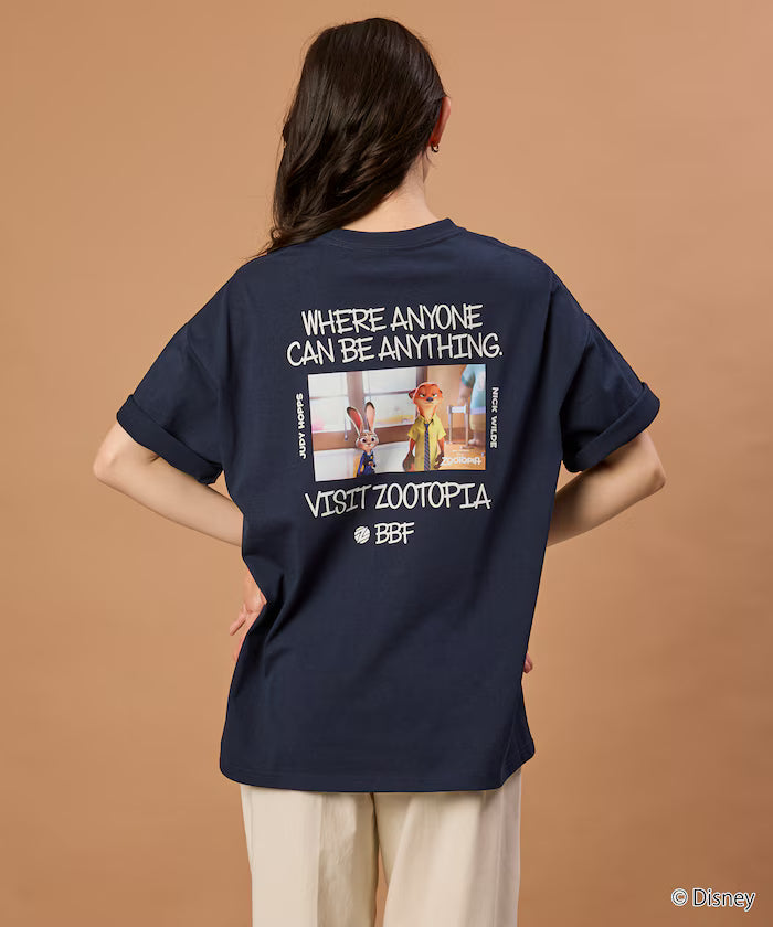 Zootopia Limited Edition Character Print Crew Neck T-Shirt Judy Nick