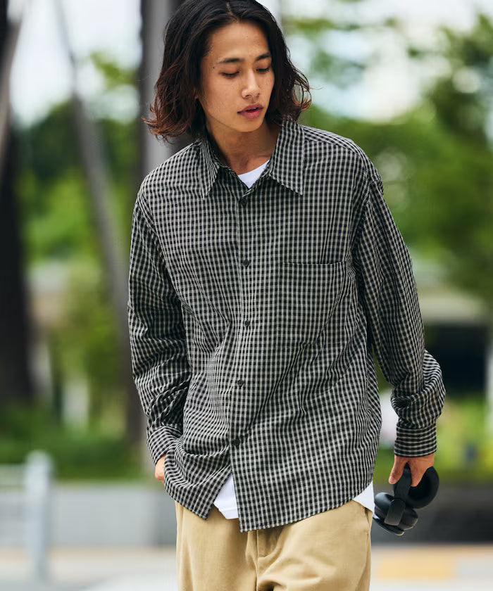 Relax Fit Classic Pattern Regular Collar Shirt / Check Pattern / Stripe Pattern 【Limited Edition】