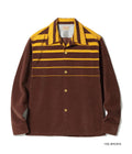 Mid 1950s Style Corduroy Sports Shirt “STRIPE” - BROWN