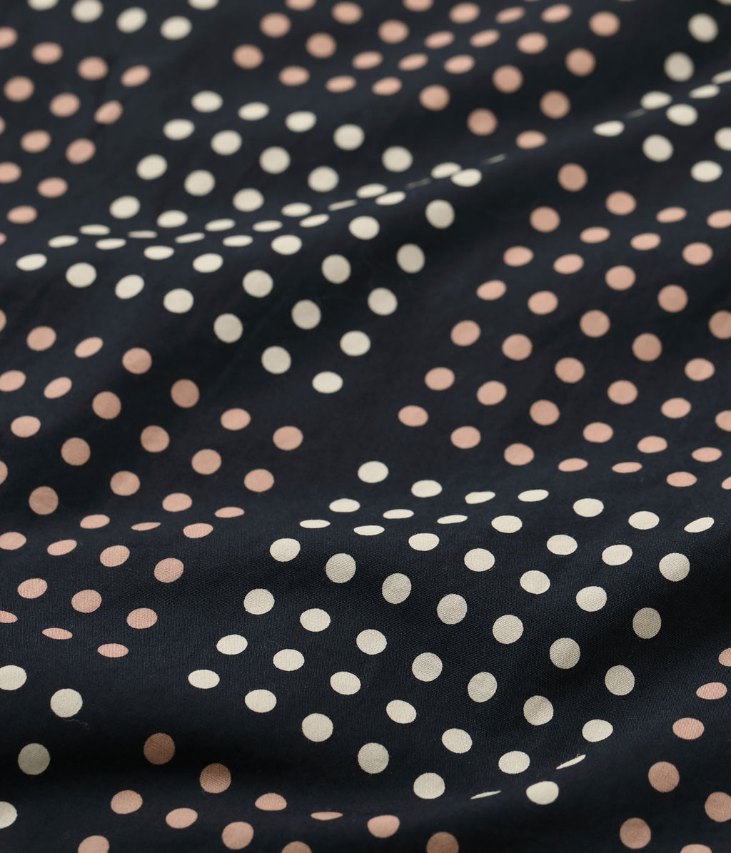 TYPEWRITER COTTON OPEN SHIRT “POLKA DOT”