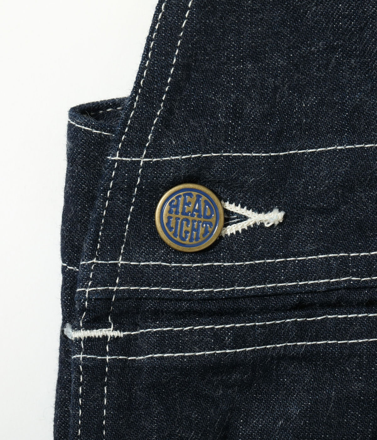 HEADLIGHT 11oz. BLUE DENIM LOW BACK OVERALLS