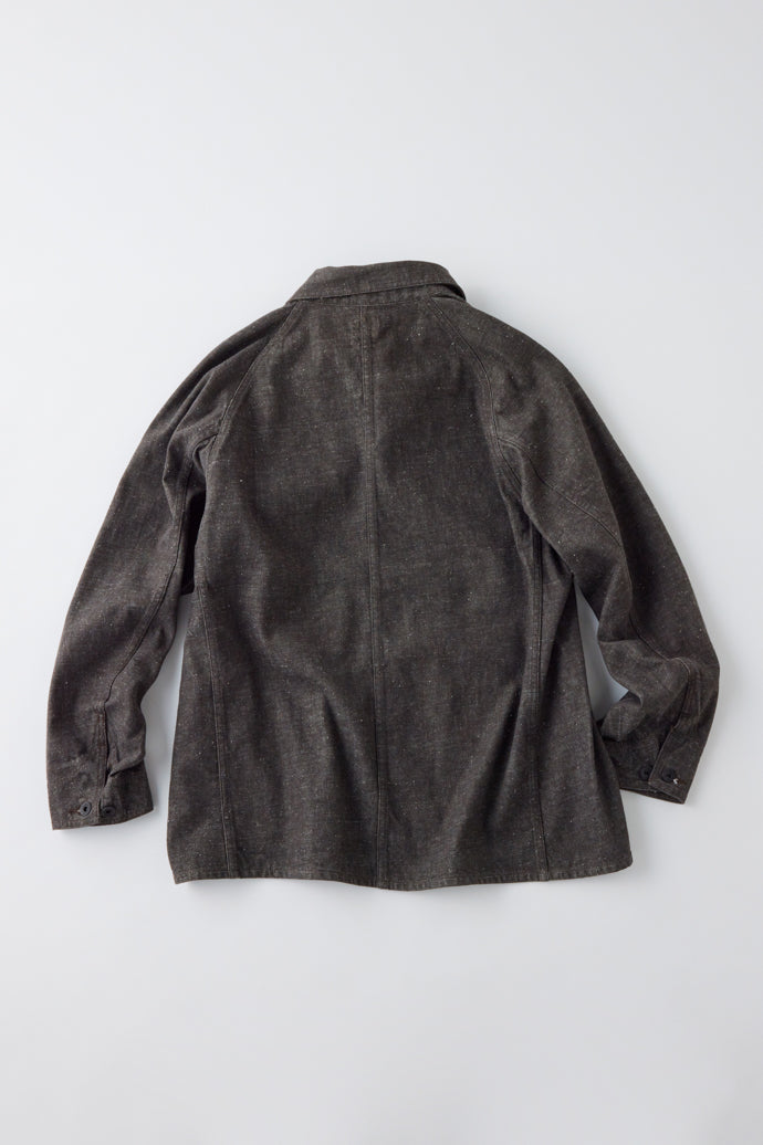 GL15377A / RECYCLED WASTE SUVIN COTTON YARN 11.5oz. DENIM WORK COAT